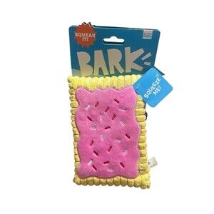 Bark Box Toaster Poodle Squeaky Plush Crinkly Tug & Shake Dog Toy 7" New